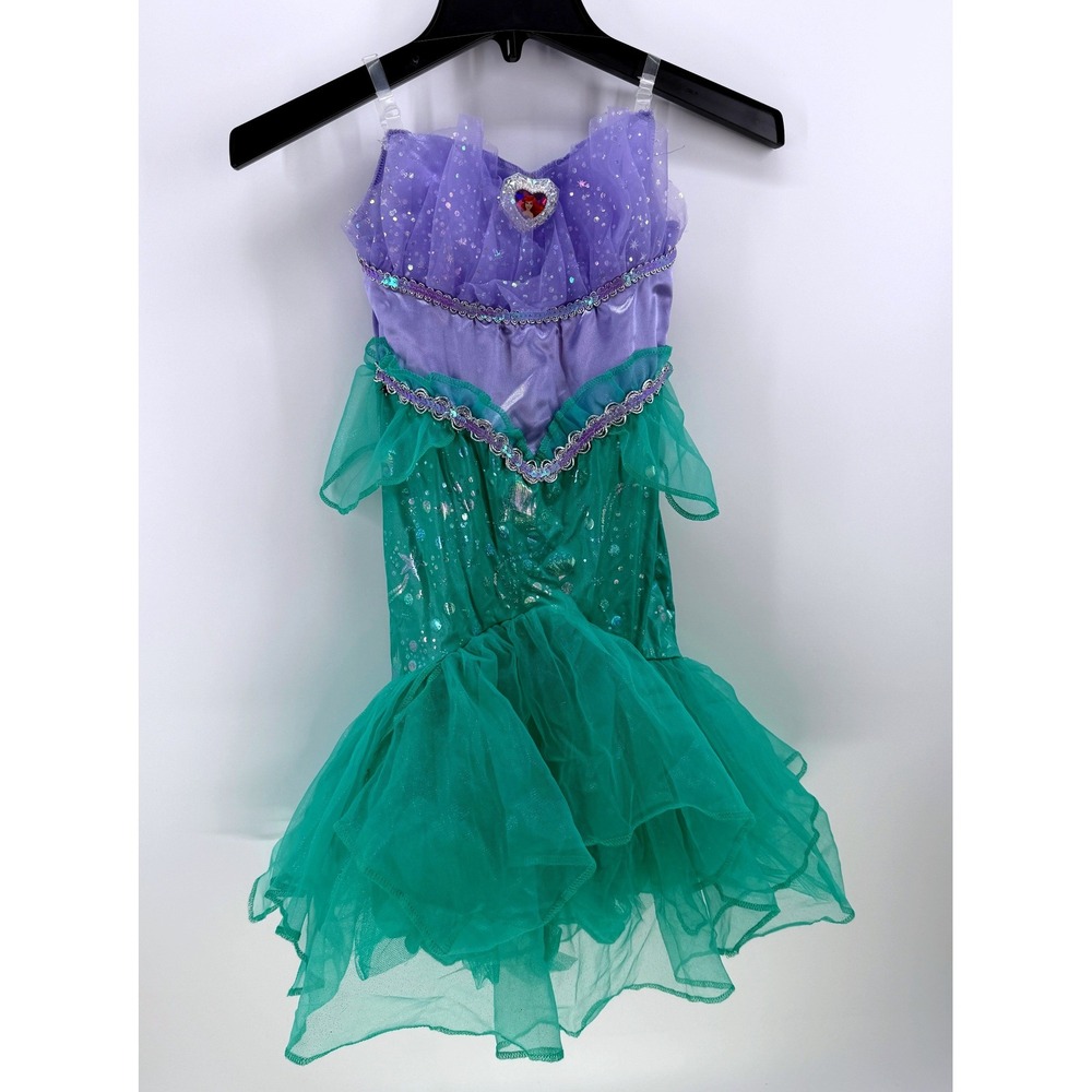 Disney Princess Ariel Mermaid Costume Dress Purple Green XS 3T-4T